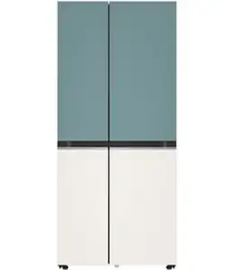 LG전자 디오스 오브제컬렉션 양문형 냉장고 메탈 832L 방문설치, 클레이민트(상단), 베이지(하단), S834MTE10