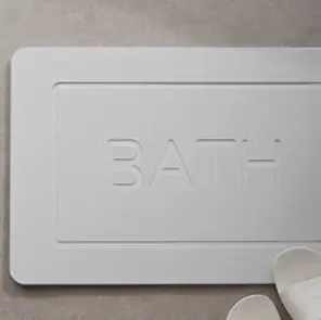 데코뷰 BATH 규조토 발매트, 라이트그레이