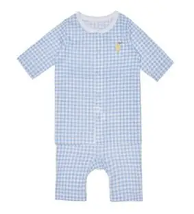 [M밍크뮤D] 23SS (BL)체크과일7부내의 실내복 3317005405 출산준비물 신생아선물 배내수트 배내저고리