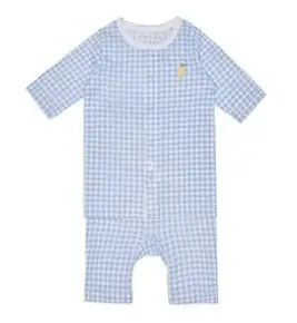 [M밍크뮤D] 23SS (BL)체크과일7부내의 실내복 3317005405 출산준비물 신생아선물 배내수트 배내저고리