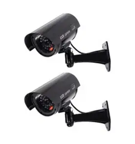 슬소 방범용 모형 CCTV IR 카메라 2p, 블랙, 블랙