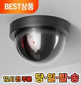 프루픽 모형 CCTV 가짜 카메라 방범용 예방목적 돔형, 1개 세트