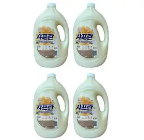 LG생활건강 샤프란 섬유유연제 코튼 베이비파우더 3.1L 1박스(4개입), 1l