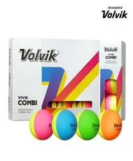 VOLVIK 볼빅 비비드 콤비 3피스 골프공 1더즌(12알) 무광 컬러볼, 1세트, 1색상(핑크 12알)