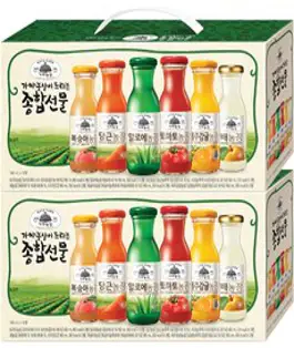 가야농장 주스 6종 종합선물세트, 180ml, 24병