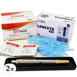(채혈기+채혈침30G 200개 +알콜솜100매)구성 1set, 2개