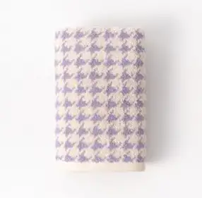 레트로 Houndstooth 순수 코튼 타올 클래식 격자 무늬 자카드 시리즈 부드러운 피부 친화적 인 페이스 타올 슈퍼 흡수성 욕실 타월, 자주색, 34x76cm, 보라, Purple+34x76cm