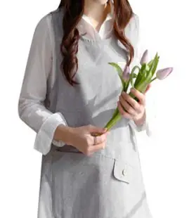 한스갤러리 어린이집 선생님 보육 교사 모던 앞치마, 그레이, 1개