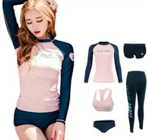 ANYOU 여성 레쉬가드 상하의 5종세트 수영복