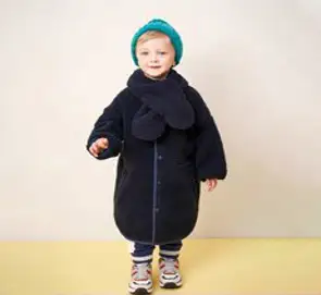 젤리스푼 아동용 뉴스타 뽀글이 롱점퍼 머플러세트