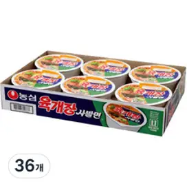 농심 육개장 사발면 86g, 36개
