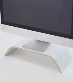 Ekeepment 원목 모니터 받침대 선반 월넛 싱글, 혼합색상, 1개