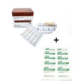 AWC 니들 주사기 니들 여드름 압출용 26G 1/2 주사침 일회용 주사침 100개입 1박스 주사바늘 니들, 1개