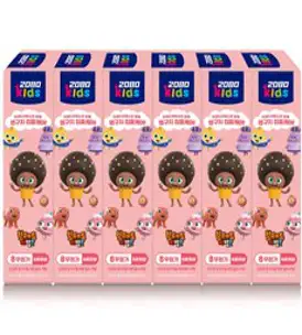 2080 브레드이발소 키즈 치약 3스텝 베리믹스향, 80g, 6개