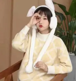 크리에잇투 귀가 쫑긋 움직이는 토끼 귀마개