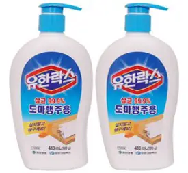 유한락스 도마 행주용 세제, 483ml, 2개