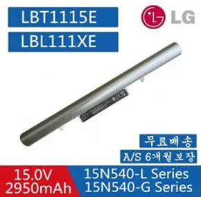 LG 15N54 노트북배터리 15ND540 노트북 배터리 LG 4ICR19/66 1544-7777 LBL111XE 15V 2950mAh 노트북 배터리