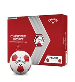 캘러웨이골프 크롬소프트 트루비스 골프볼 3피스, 화이트+레드
