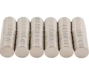 OON 네오디움 강력 미니 코인자석 8 x 2 mm, 실버, 100개