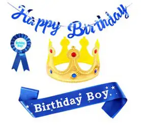 룰루마켓 생일축하 파티4종세트, 3 블루세트