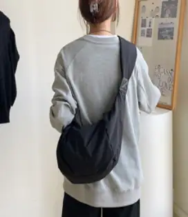 밀스펙 유니섹스 나일론 호보백 크로스 숄더 메신저 남자 여자 남성 여성 옆으로매는가방