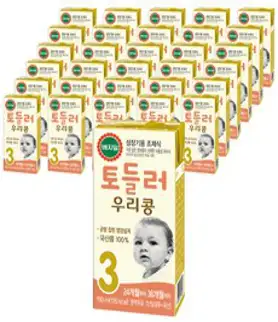 베지밀 토들러 우리콩 유아식 3단계 190ml, 원액두유, 64개