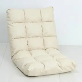 블루밍홈 S파스텔 인조가죽 좌식의자, 아이보리