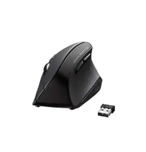 산와 서플라이 에르고노믹스 마우스 저소음 무선 2.4GHz 건초염 방지 블루 LED 5버튼 대형 MAERGW10N