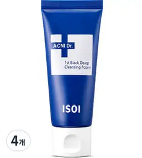 아이소이 아크니 닥터 1st 블랙 딥 클렌징 폼, 4개, 75ml