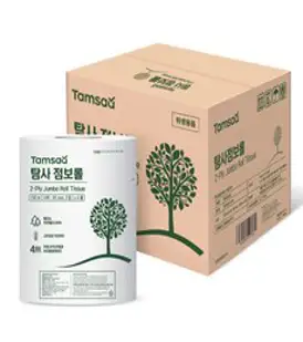 탐사 천연펄프 2겹 점보롤 150m, 16롤, 1개