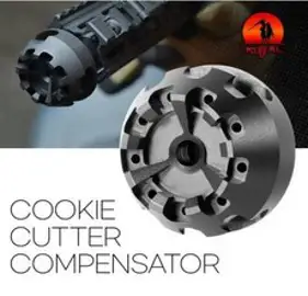 컴펜세이터 글록 CNC 스트레이트 14mm 역나사 금속 존윅 머즐 브레이크, 실버