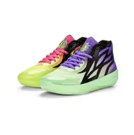 PUM.A MB.02 LaMelo Ball Morty 통기 가볍고 미끄럼 방지 내마모 실전 농구화 남녀 동형 녹홍자색