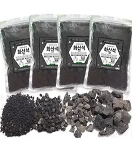 세경팜 블랙화산석 화산사 어항 화분 마감재2L, 화산석2L(1호)3~5mm