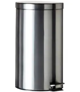 스테인리스 페달휴지통 20L, 1개, 실버