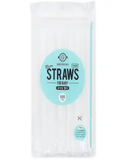 그로미미 일회용 빨대 18cm, 100개, 단품