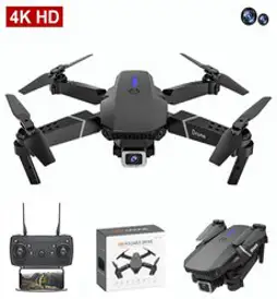 HHSSL 4K 듀얼카메라 자동 장애 회피 접이식 입문용 드론 비행시간 30분, 배터리 2개, 블랙 드론 세트