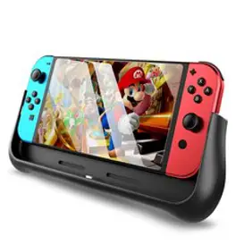 닌텐도 스위치 보조 배터리 일체형 케이스 10000mAh, 검은 색, 10001mAh
