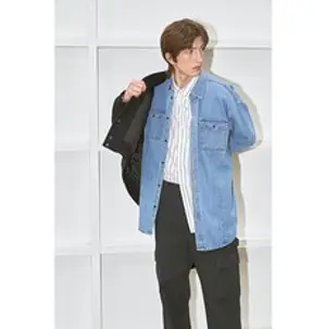 299184 Dunst for MEN UNISEX CLASSIC DENIM SHIRT CLASSIC BLUE_M_UDSH3C101B2
