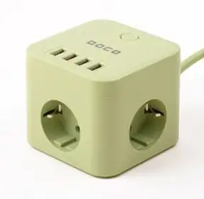 보코 USB 멀티탭 3구 2m 세이지 그린, 1개