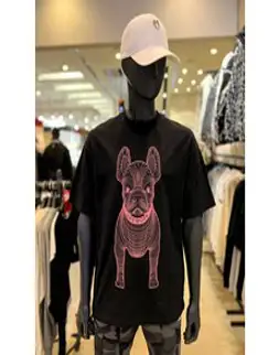 [라이프워크] 남여공용 빅 라독 반팔 티셔츠 멀티블랙 (LW225TS990)(148174 )