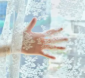 프렌치 플라워 자수레이스 가리개커튼 1+1
