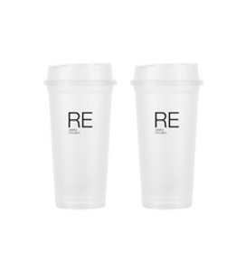 티스카페 RE 반투명 리유저블 텀블러 2P, 530ml
