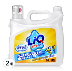 리큐 진한겔 꿉꿉한 냄새 싹 액체세제, 6L, 2개