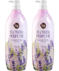 샤워메이트 플라워퍼퓸 바디워시 라벤더&라일락, 900ml, 2개