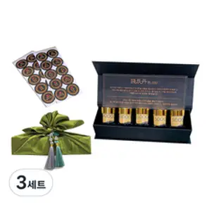 러블리팜 돈진단 한약 용돈박스 5구 + 보자기 + 태슬장식 2p + 설명서 + 원형스티커 풀세트, 녹색(보자기), 랜덤발송(태슬장식), 3세트