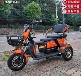 알엠티 KC인증 삼륜 중형 전동스쿠터 당일배송 할인행사 깜짝할인 충전기 미포함 배터리 미포함, 커피색, 30~40KM, 3A, 1개