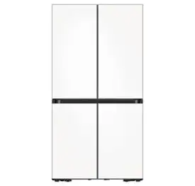 삼성전자 비스포크 4도어 냉장고 글라스 키친핏 615L 방문설치, 새틴 화이트, RF60C9013W6
