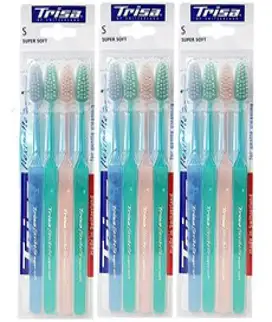트리사 칫솔 슈퍼소프트 기능성 칫솔, 4개입, 3개