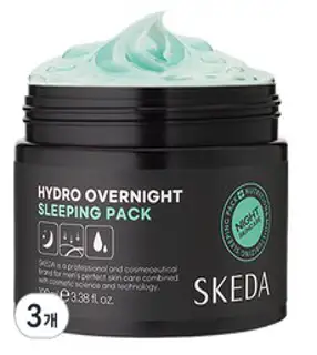 스케다 하이드로 오버나이트 수면팩, 100ml, 3개