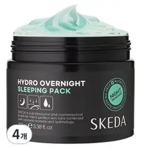 스케다 하이드로 오버나이트 수면팩, 100ml, 4개